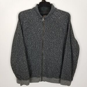 Lucky Brand Women Plus‎ Full Zip Sweater  Size 2XL Dark Gray Zip up fleece Lined